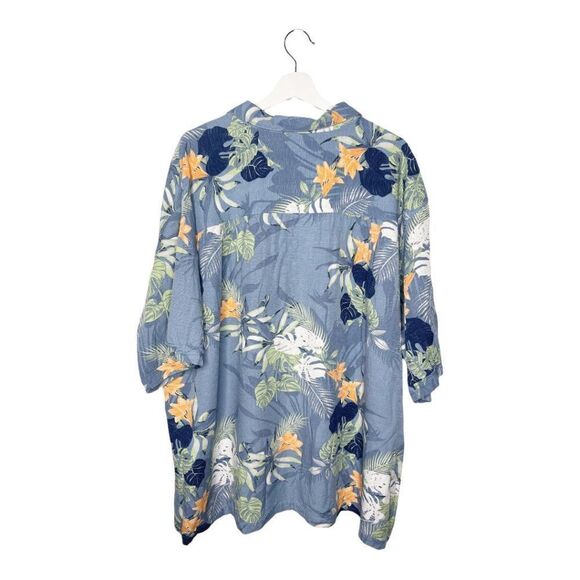CUBAVERA Floral Hawaiian Shirt Size 4 XL Tall  - Picture 5 of 6
